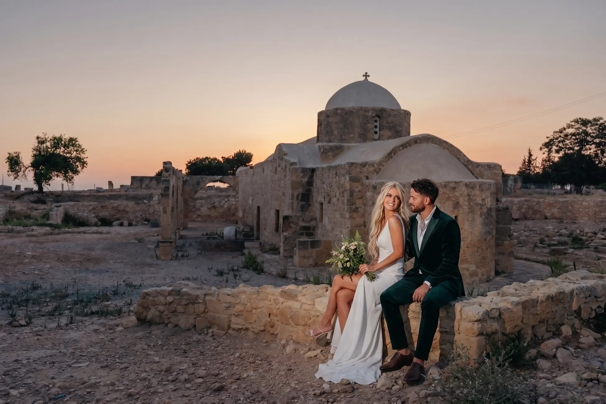 Destination wedding in Cyprus -- Petra tou Romiou, Aphrodite's Rock and turquoise Mediterranean