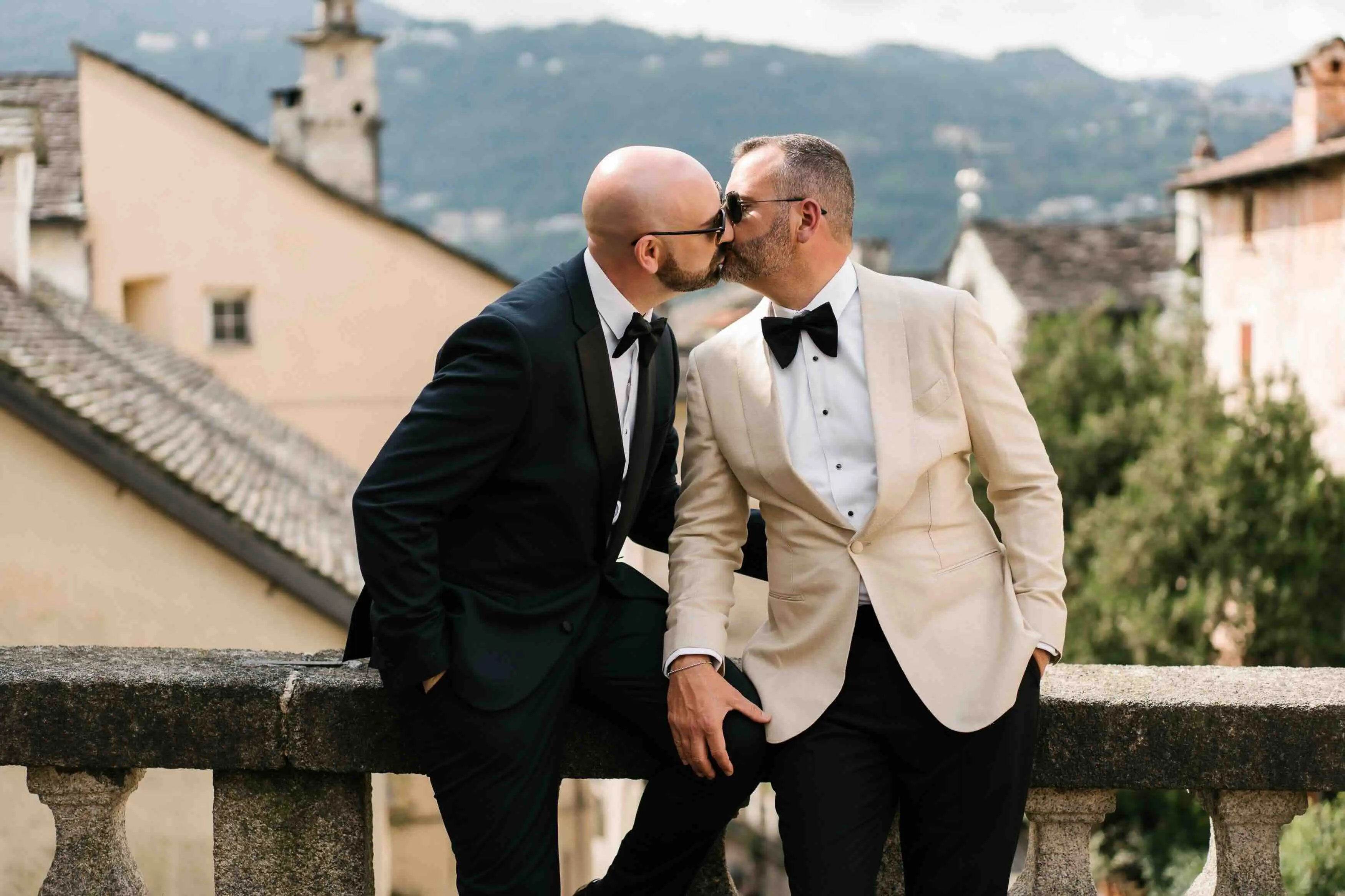 LGBTQ+ same-sex wedding at Lake Orta, Italy — inclusive destination wedding planning by Valentina and Stefania