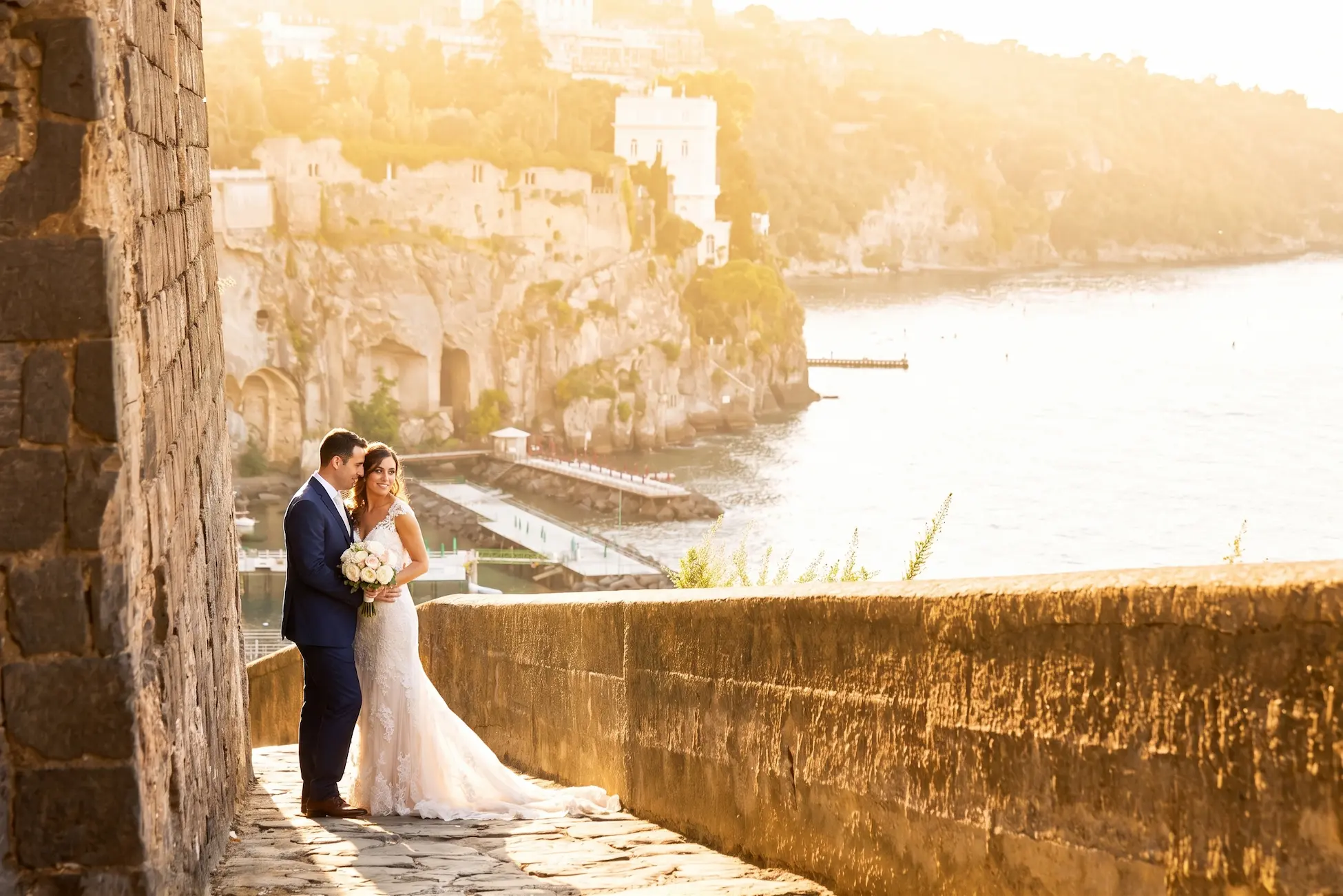 Destination wedding in Sorrento, overlooking the Bay of Naples, Italy
