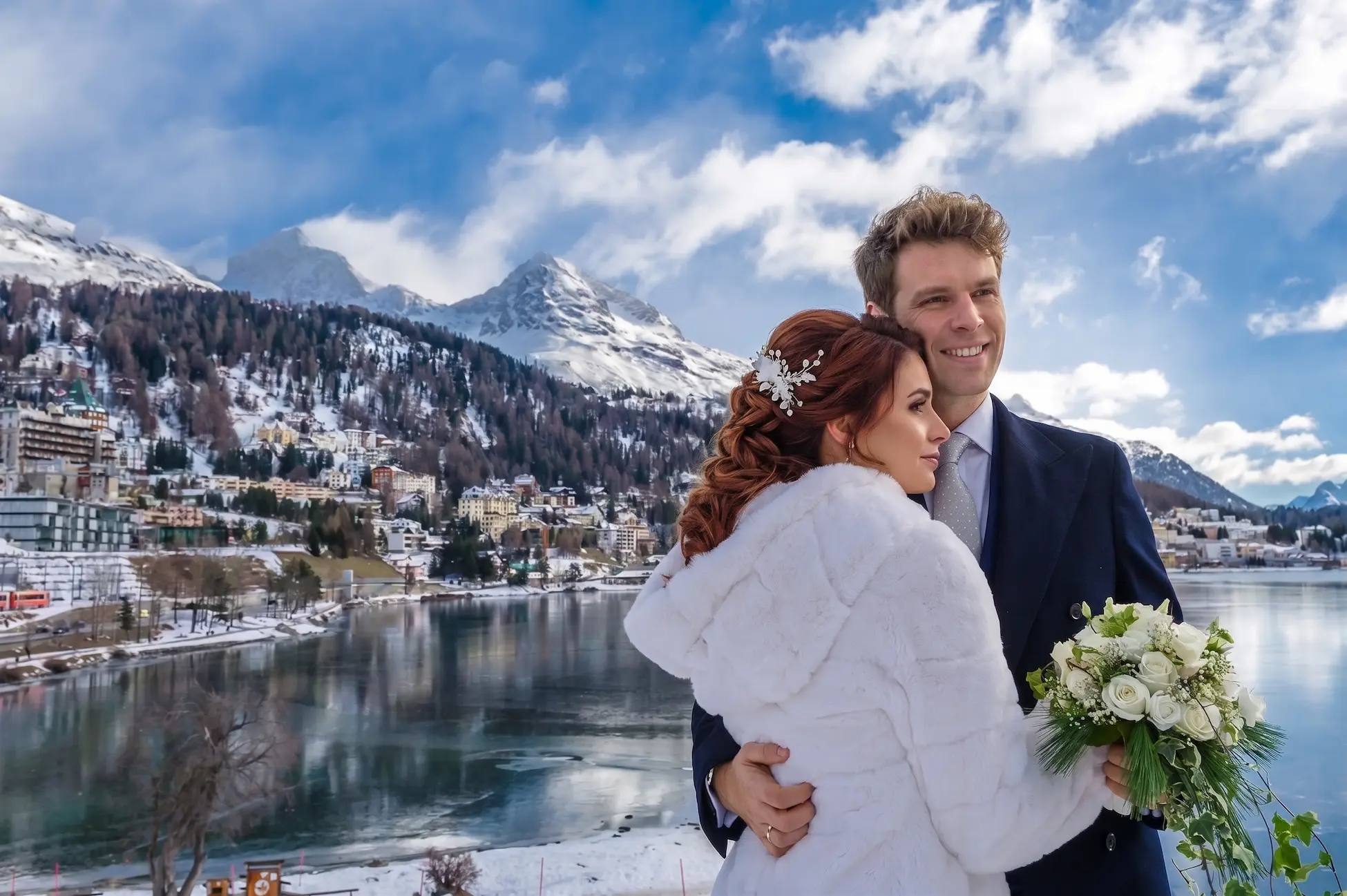 Destination wedding in Swiss Alps -- Matterhorn Zermatt St Moritz glacial ceremony and imperial alpine luxury